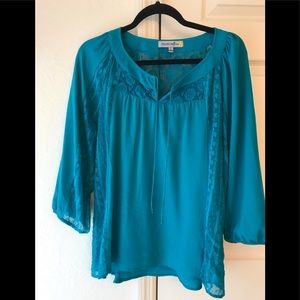 Teal blouse 2 piece non smoker